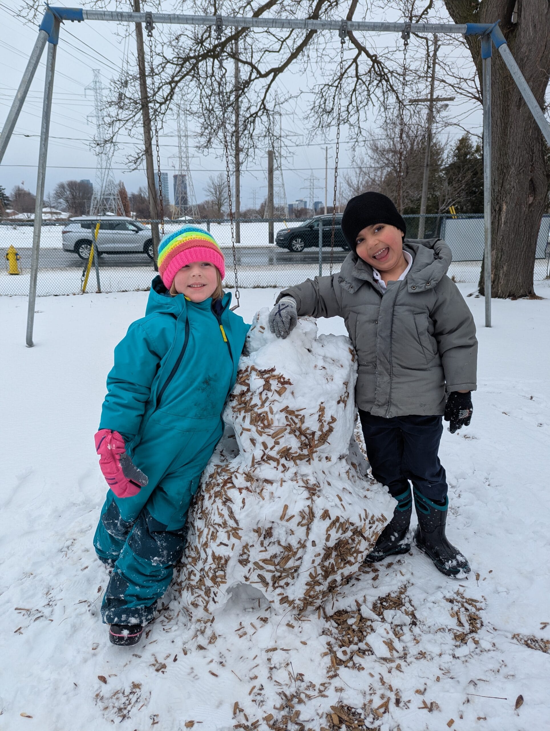 Fun continues afterschool. Families are welcome to play in the playground at the end of the day.