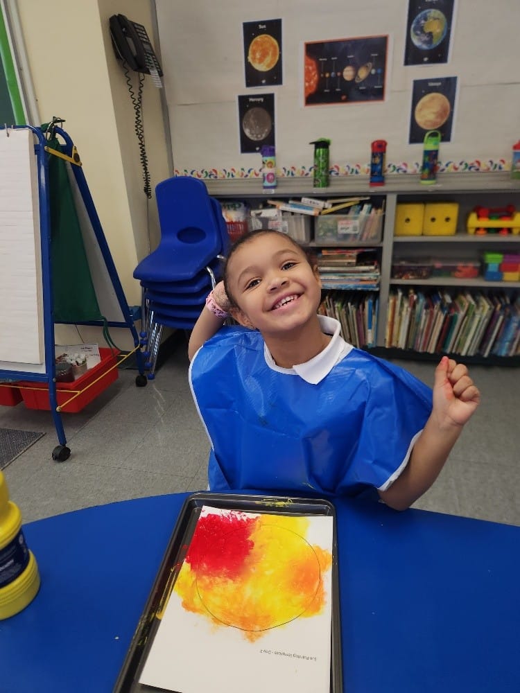 Students learned about the solar system through hands-on crafts and learning activities.