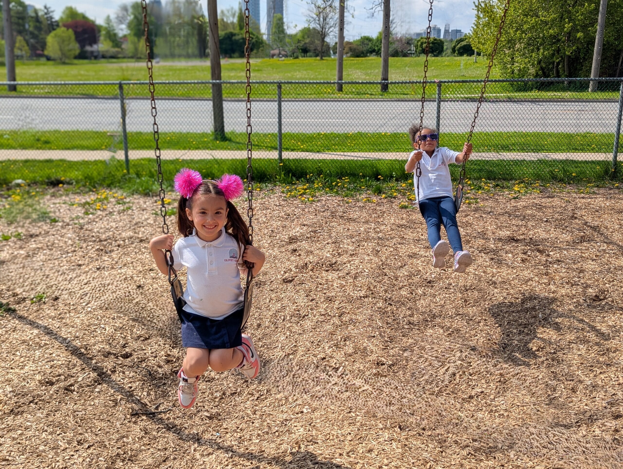 Olivet School After School Care playing in the playground